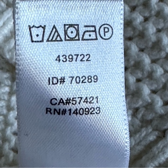 LOFT Sweater Womens XL White Knit Tank Top Bobble Trim Cotton Sleeveless Cottage - Picture 10 of 10